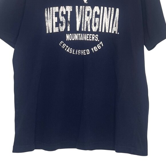 West Virginia Mountaineers Graphic TShirt Mens Large Blue Mountain Strong - Picture 4 of 7